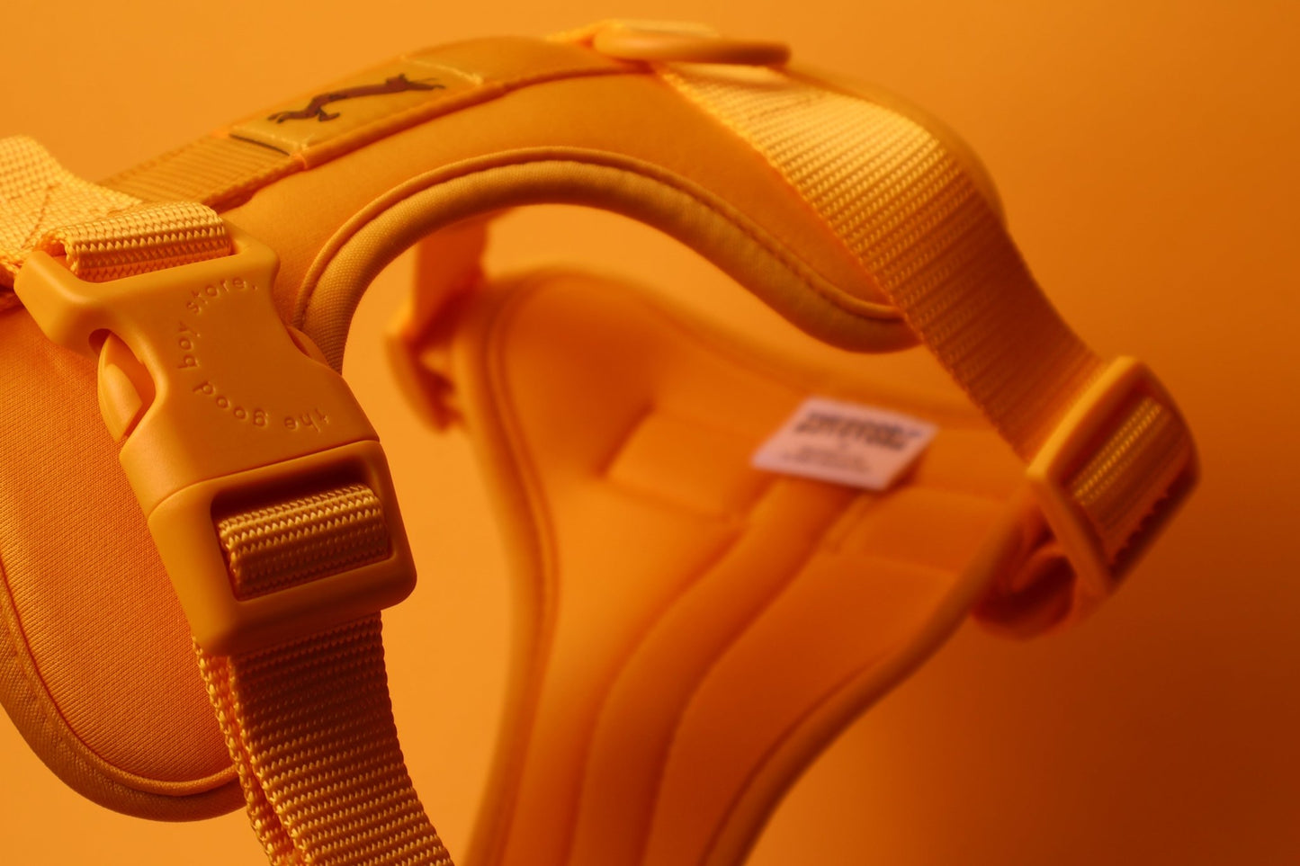 "Butter" Dog Harness - The Good Boy Store. Mustard Yellow Dog Harness with Comfort Padding and Adjustable Buckles.
