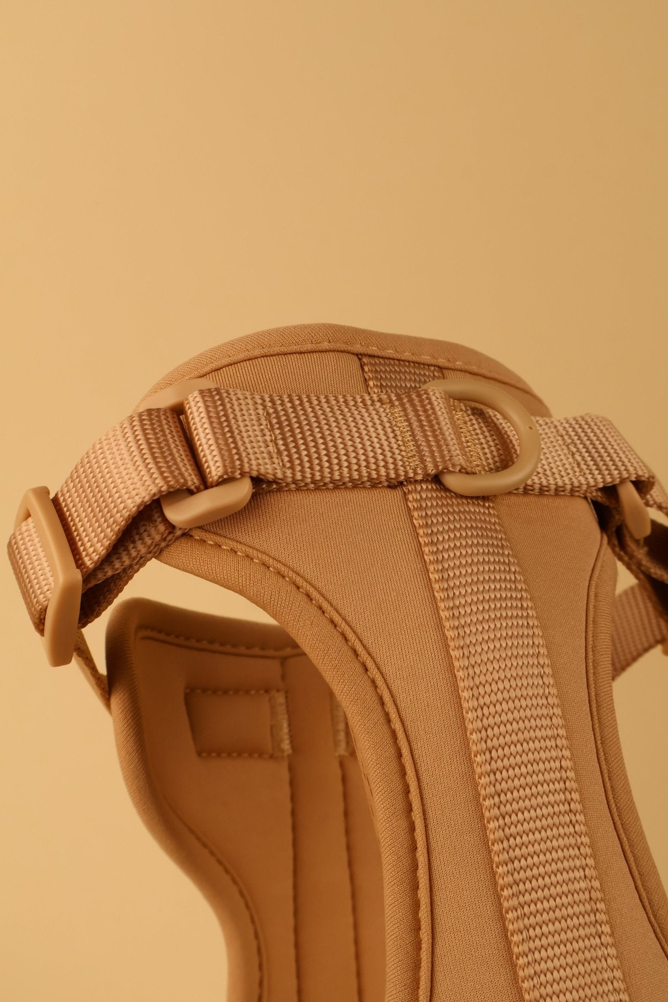"Oat Milk" Dog Harness - The Good Boy Store. Creamy Beige Dog Harness with matching detailing. Adjustable and Quick-Release.