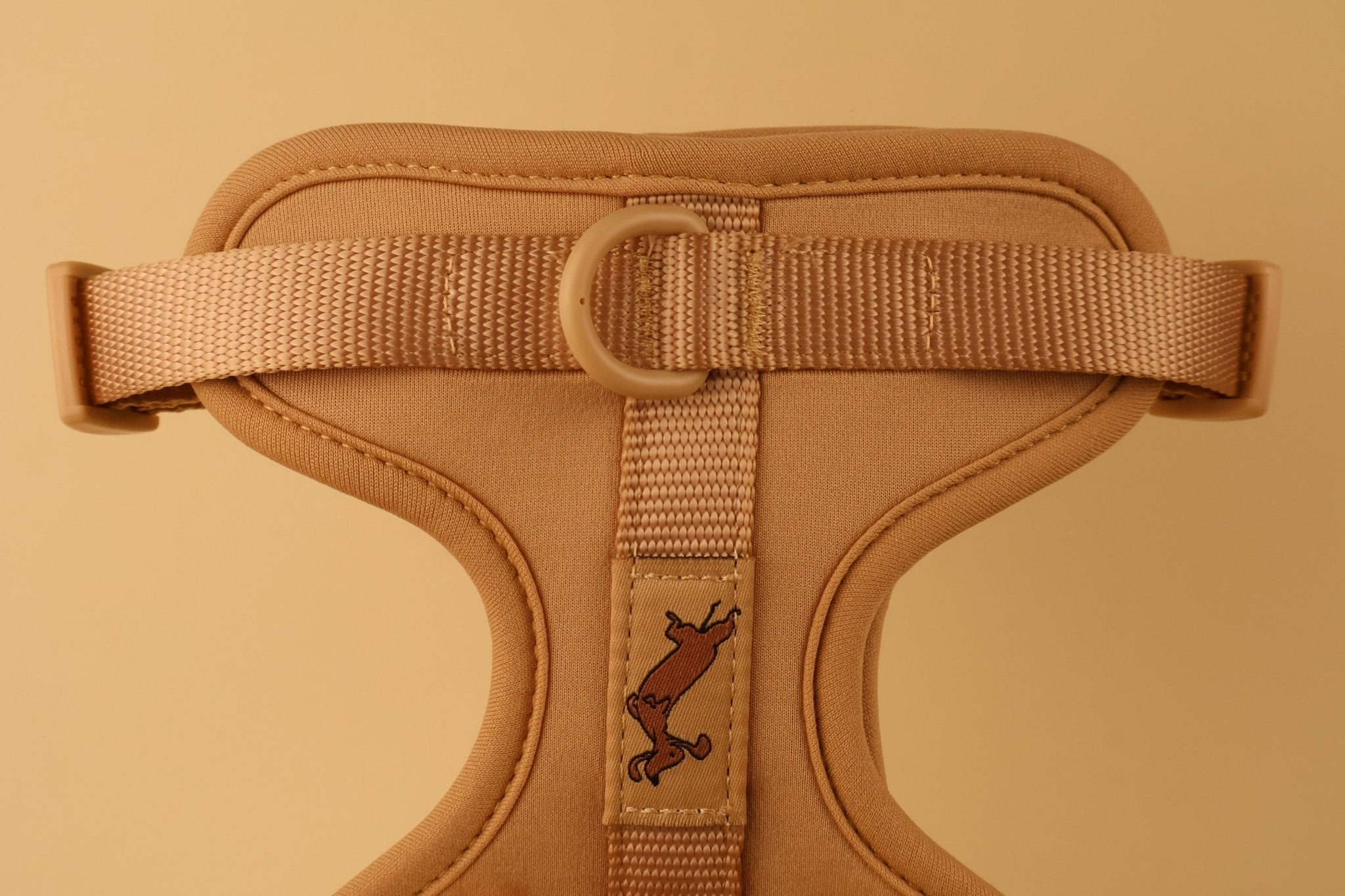 "Oat Milk" Dog Harness - The Good Boy Store. Creamy Beige Dog Harness with matching detailing. Adjustable and Quick-Release.