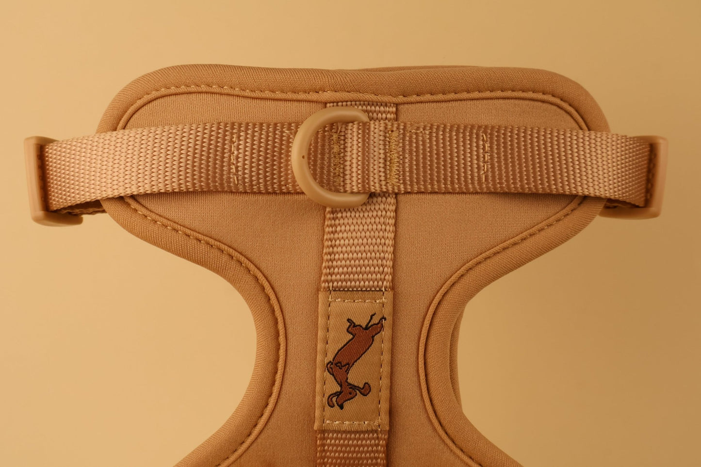 "Oat Milk" Dog Harness - The Good Boy Store. Creamy Beige Dog Harness with matching detailing. Adjustable and Quick-Release.