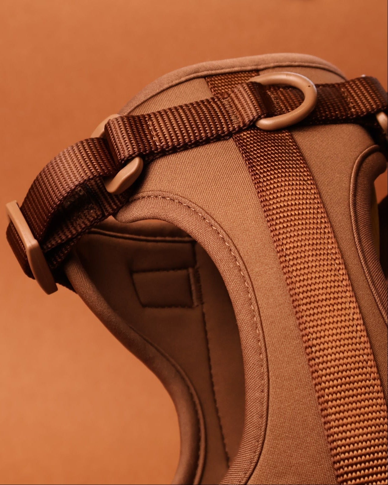 "Truffle" Dog Harness - The Good Boy Store. Chocolate Brown Dog Harness with Matching Detailing. Adjustable and Quick Release